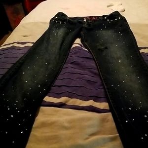 Younique darkwash sequin Jean's size 13